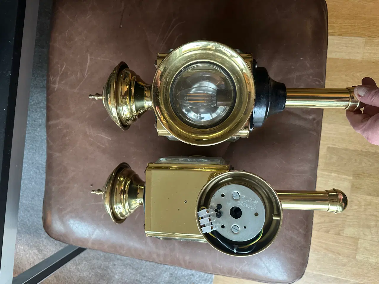 Billede 2 - Fine Messing/ vognlamper