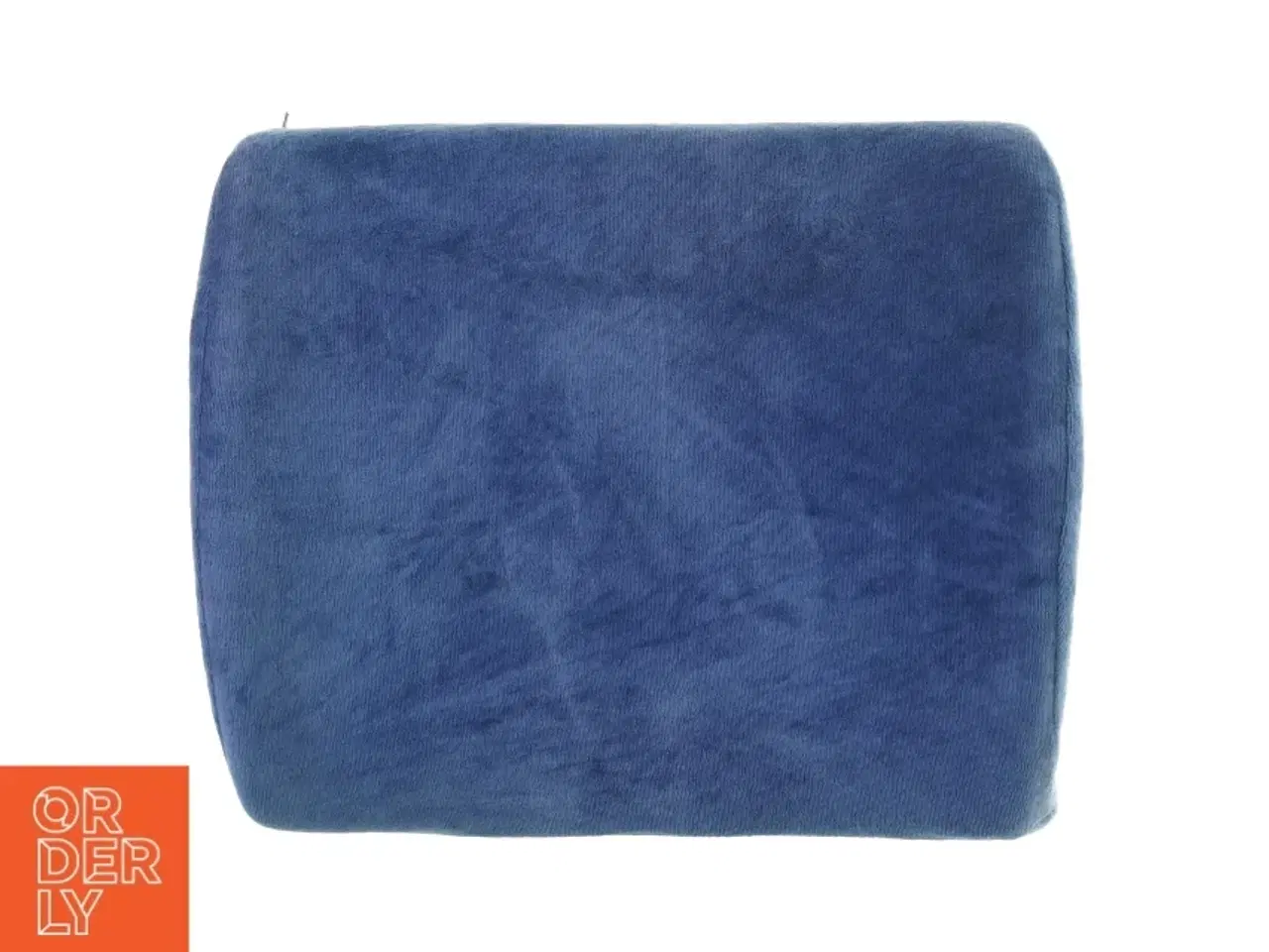 Billede 1 - Ergonomisk formet Lænde Pude med aftageligt vaskbart velour betræk og sele til fastholdelse (str. 36 x 32 x 11 cm)