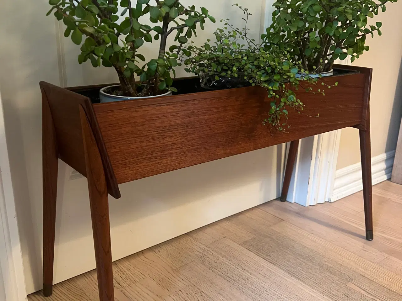 Billede 2 - Stor smuk retro teak blomster kasse 