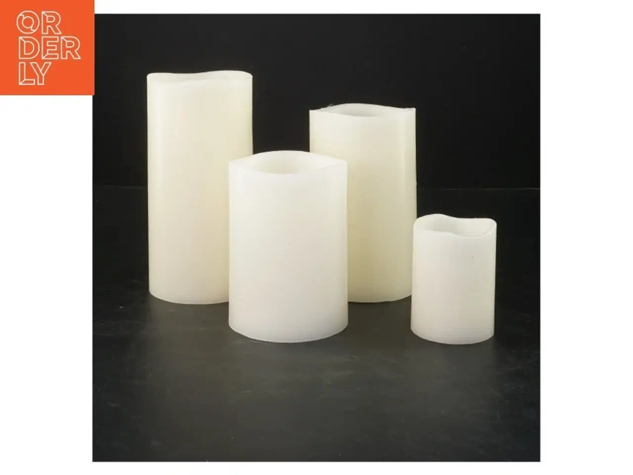 Billede 1 - Elektriske bloklys sæt med batteri (str. 15 cm. 12,5 cm. 10 cm. 6,5 cm)