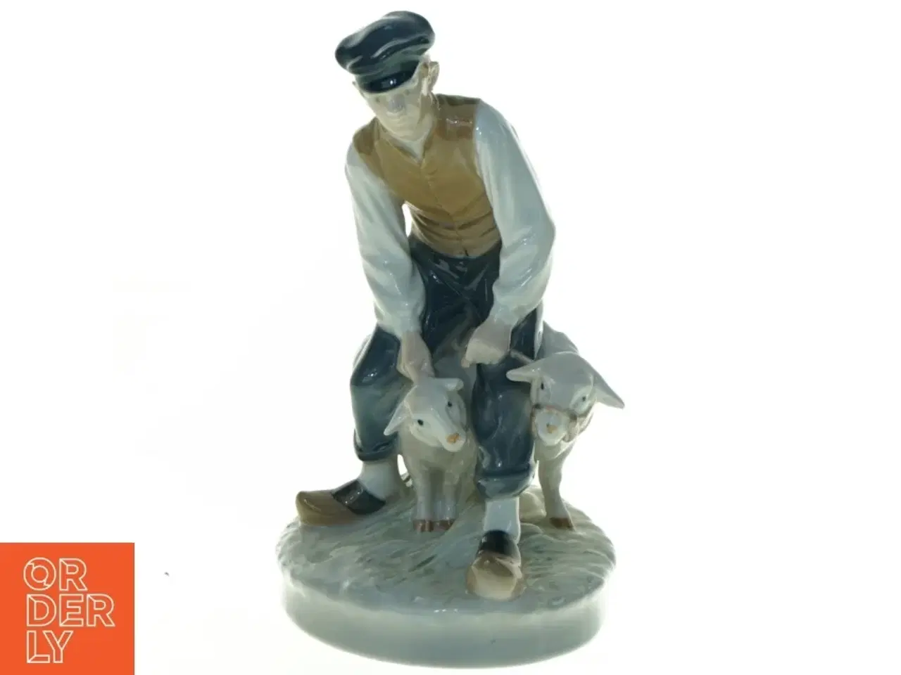 Billede 1 - Fårehyrde figur i porcelæn fra Royal Copenhagen (str. 21 x 14 cm)