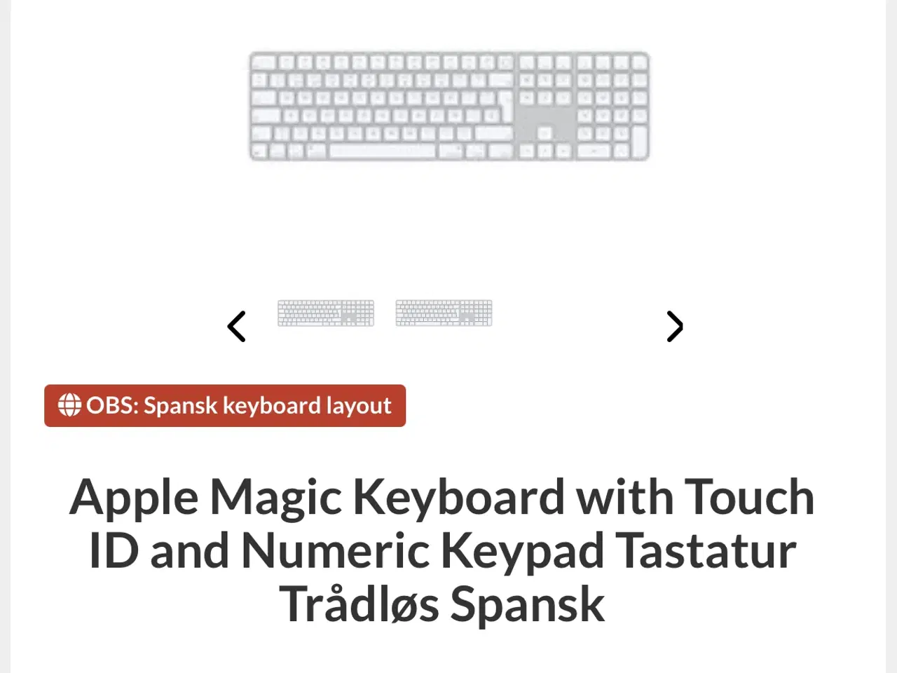 Billede 4 - Magic Keyboard with Touch ID and Numeric Keypad 