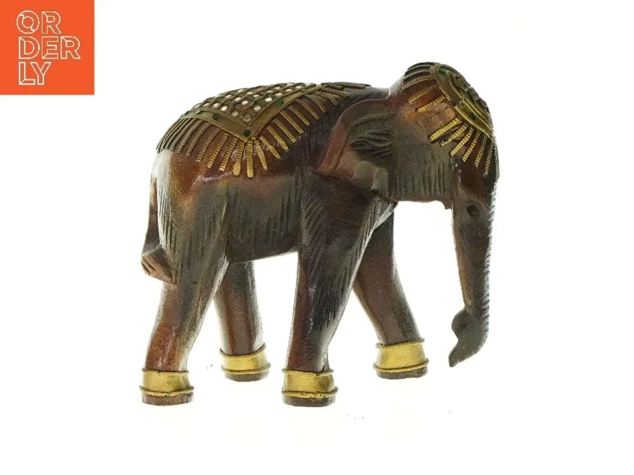 Billede 2 - Dekorativ elefantfigur (str. LBH: 22x10x18cm)