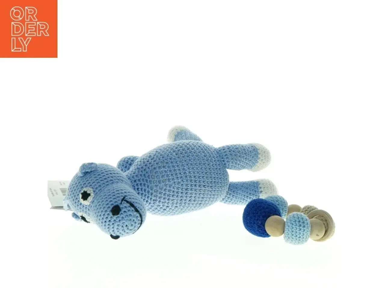 Billede 4 - Hæklet bamse og bidering fra NatureZOO (str. 25 cm og 9 cm)