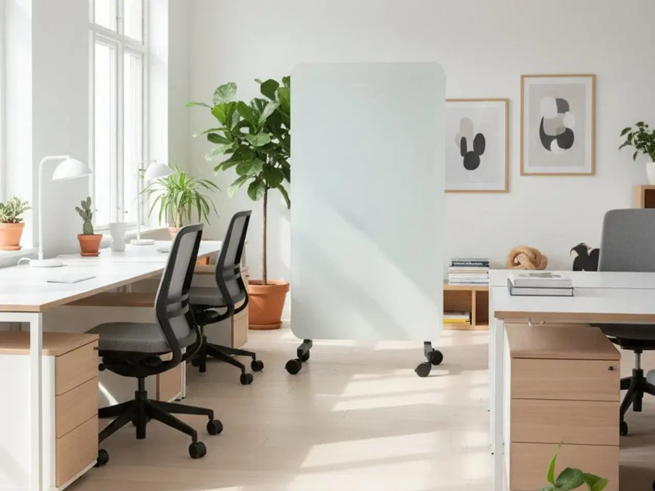 Billede 2 - Lintex Mood Fabric Mobile Tavle – Hvid/Sort