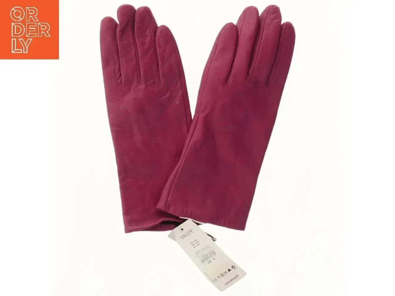 Billede 2 - Læderhandsker, bordeaux fra Decoy (str. XL, 27 cm)