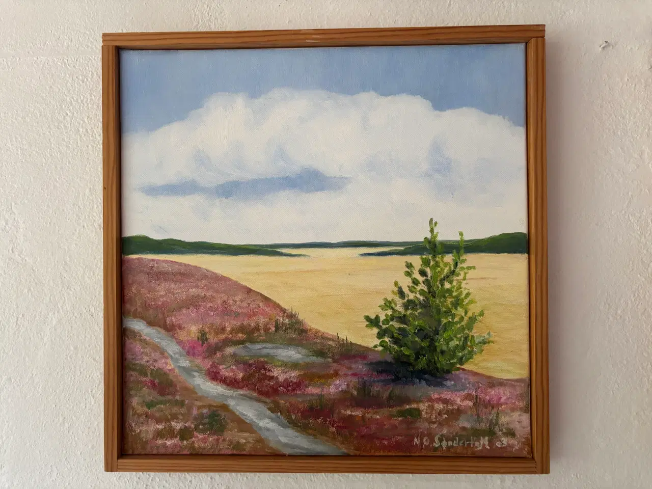 Billede 3 - 2 stk malerier med motiv fra Isenbjerg. 