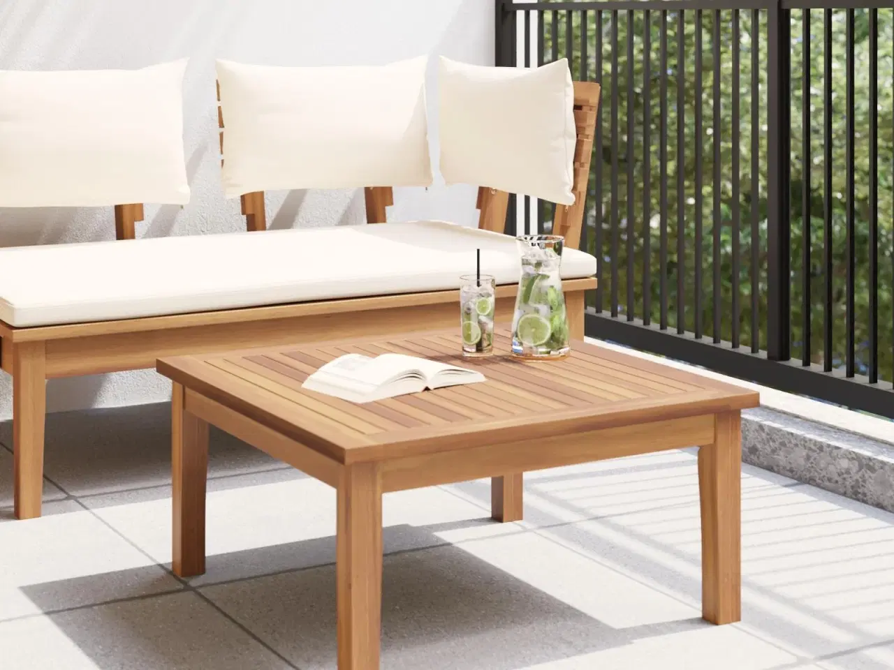 Billede 2 - Havemøbel Bord Brun Massivt teaktræ