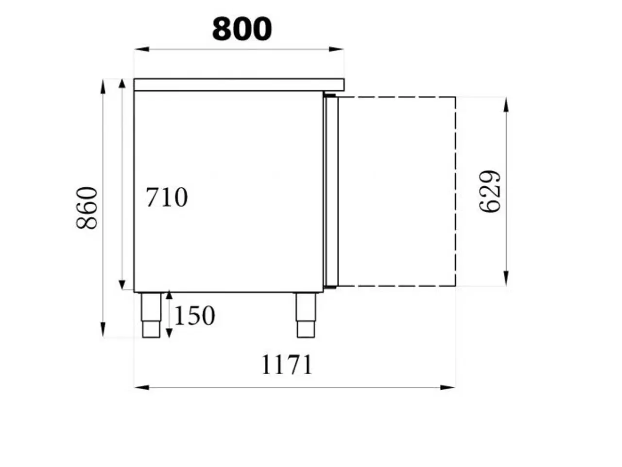 Billede 2 - Combisteel kølebord – bageri – 635 liter