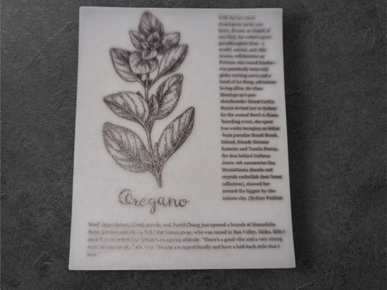 Billede 1 - Botaniske papirark med elegant oregano-design Tilf