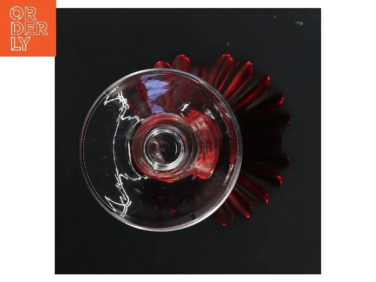 Billede 2 - Glas vase på fod fra Krifon (str. 11x20 cm)