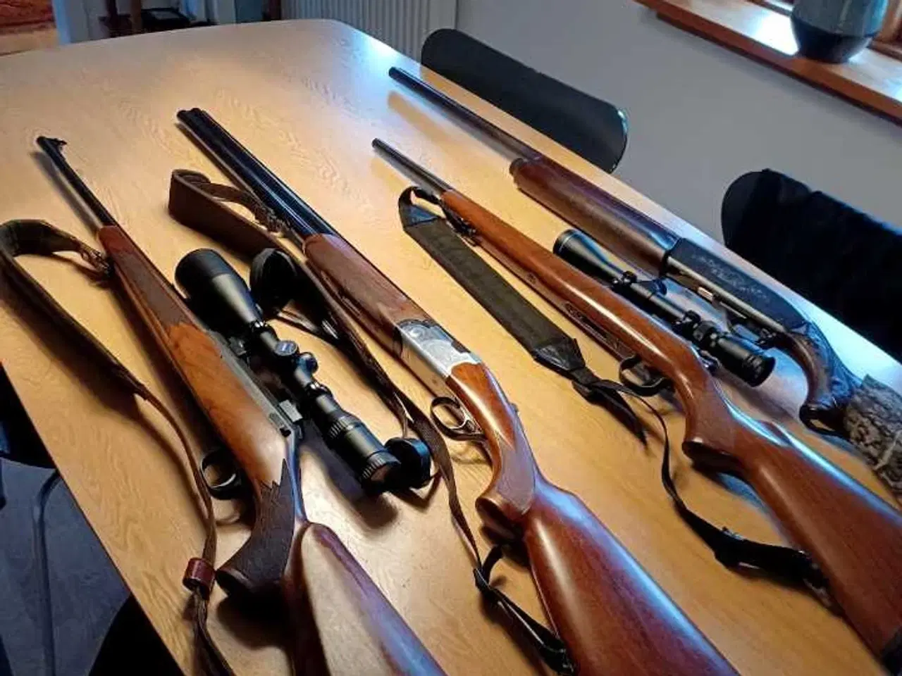 Billede 12 - Våben plus våbenskab og ammunition,foderal.