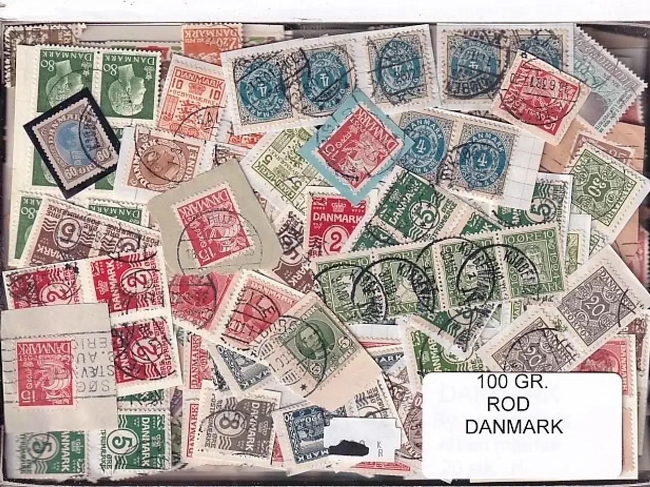 Billede 1 - Danmark 100 g. Frimærke ROD. - Hjemkommet  15 - 11 - 2025