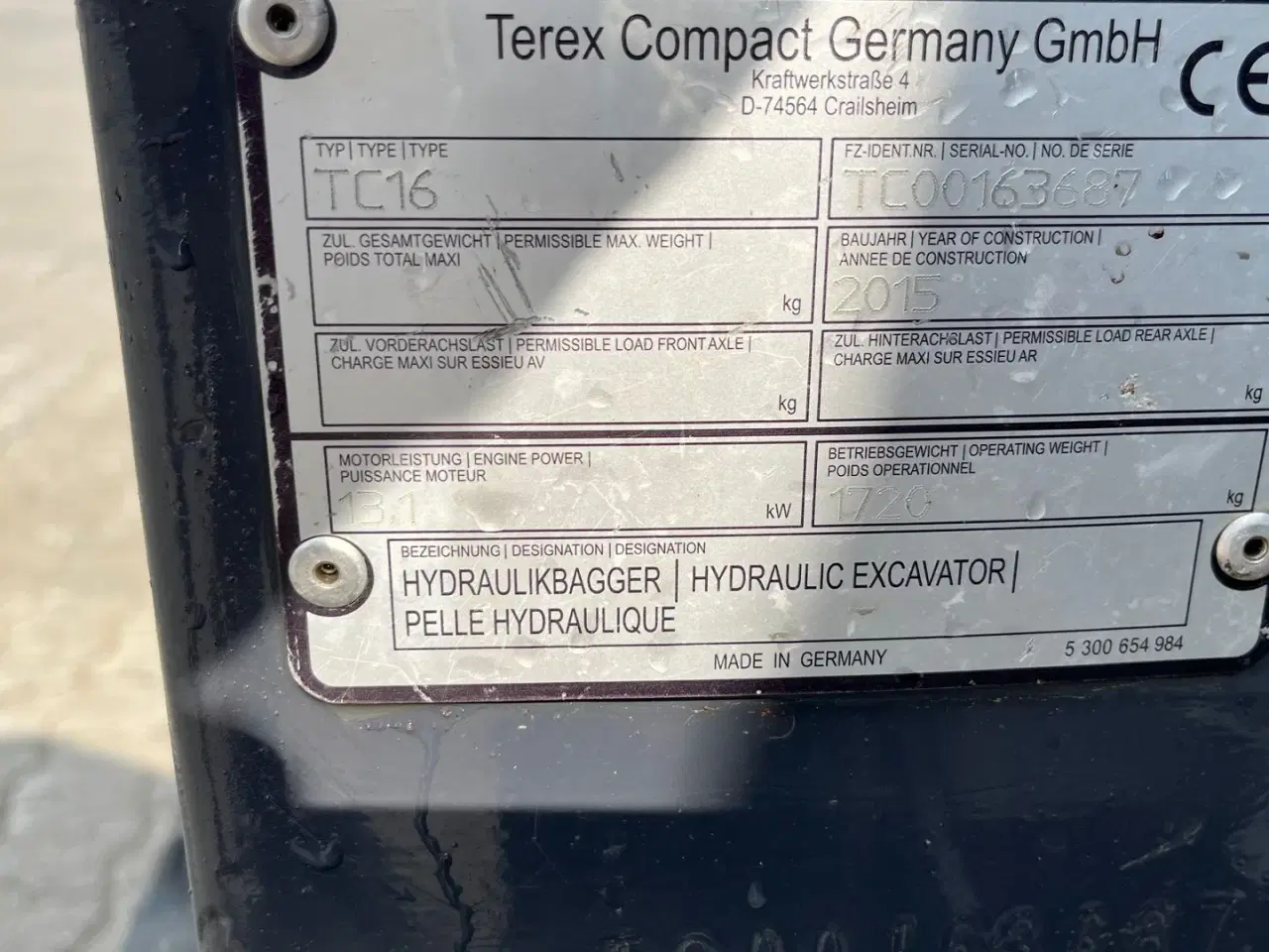 Billede 15 - Terex TC16 Hydraulisk tiltman FLOT