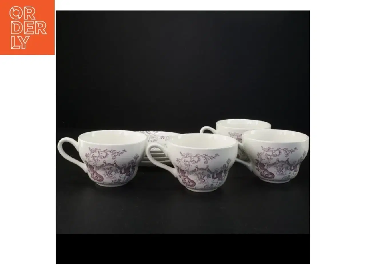 Billede 5 - Retro porcelænskopper med underskåle fra Irma (str. Underkop 17,5 x 2 cm kop 15 x 11,5 x 7,5 cm)