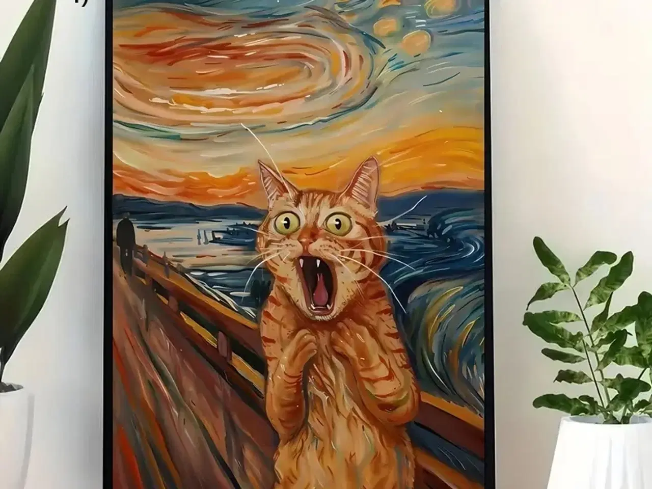 Billede 1 - * Lærredsmaleri/tryk; HUMOR - Skriget - af Edvard