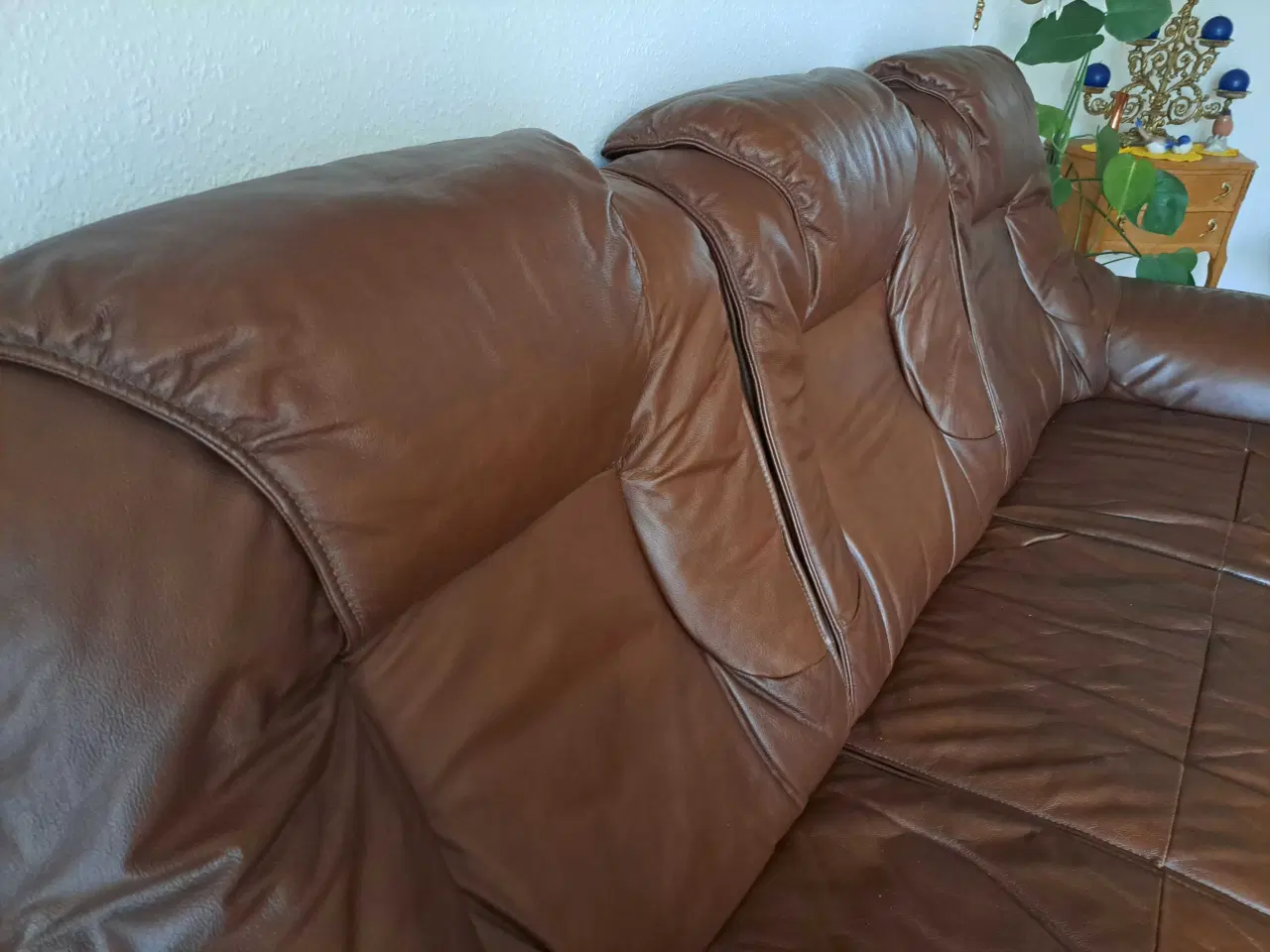 Billede 3 - Lædersofa, brun