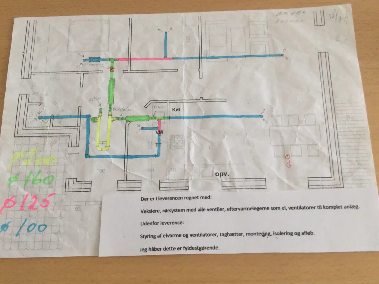 Billede 3 - Ventilations anlæg