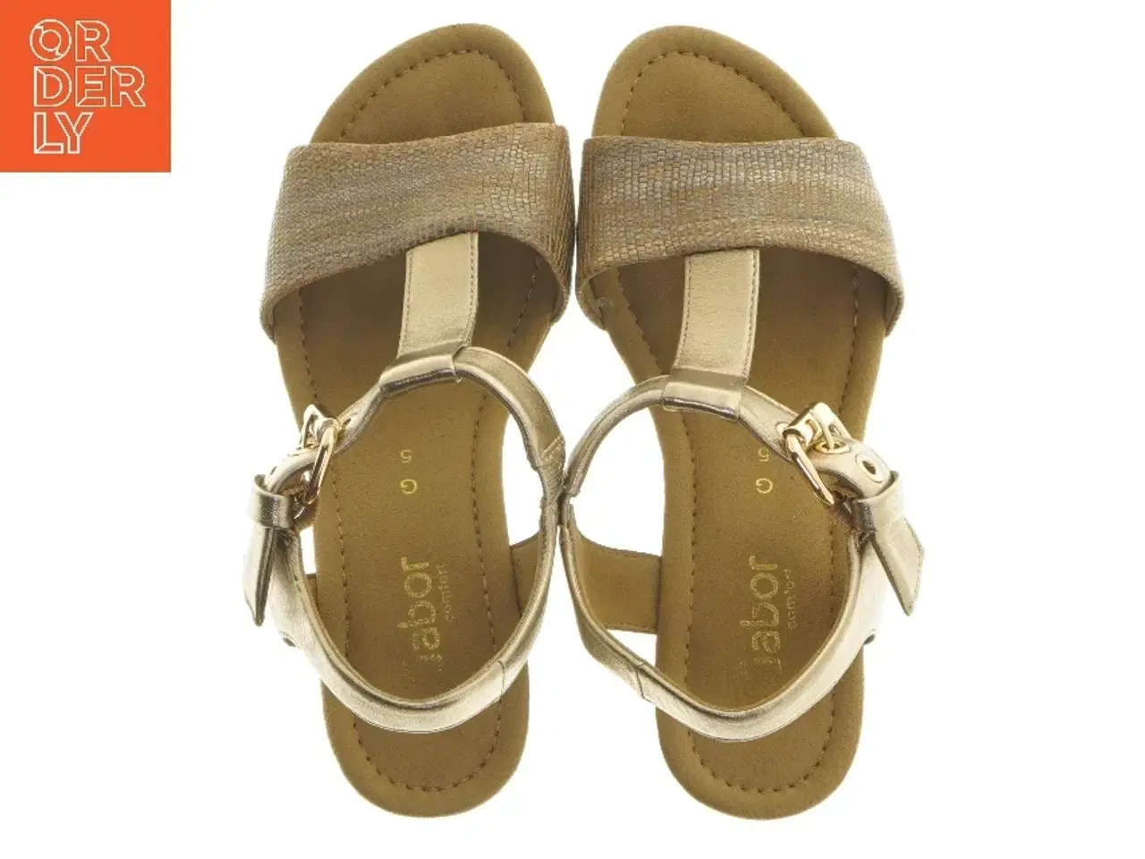 Billede 5 - Bronze sandaler med kilehæl fra Gabor (str. længde 22 cm)