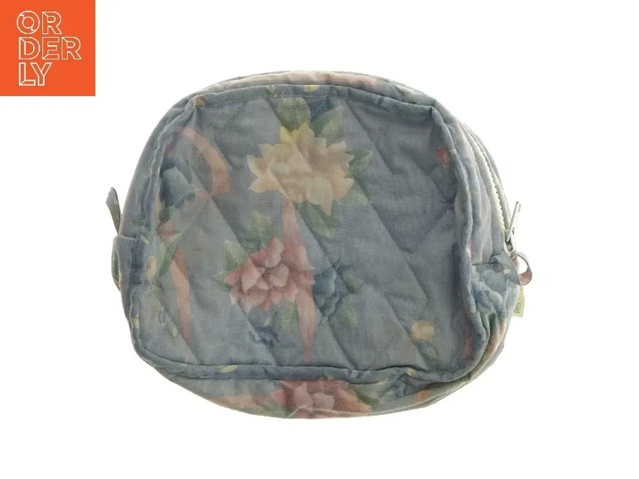 Billede 1 - Blomstret kosmetikpose (str. 26x22,5 cm)