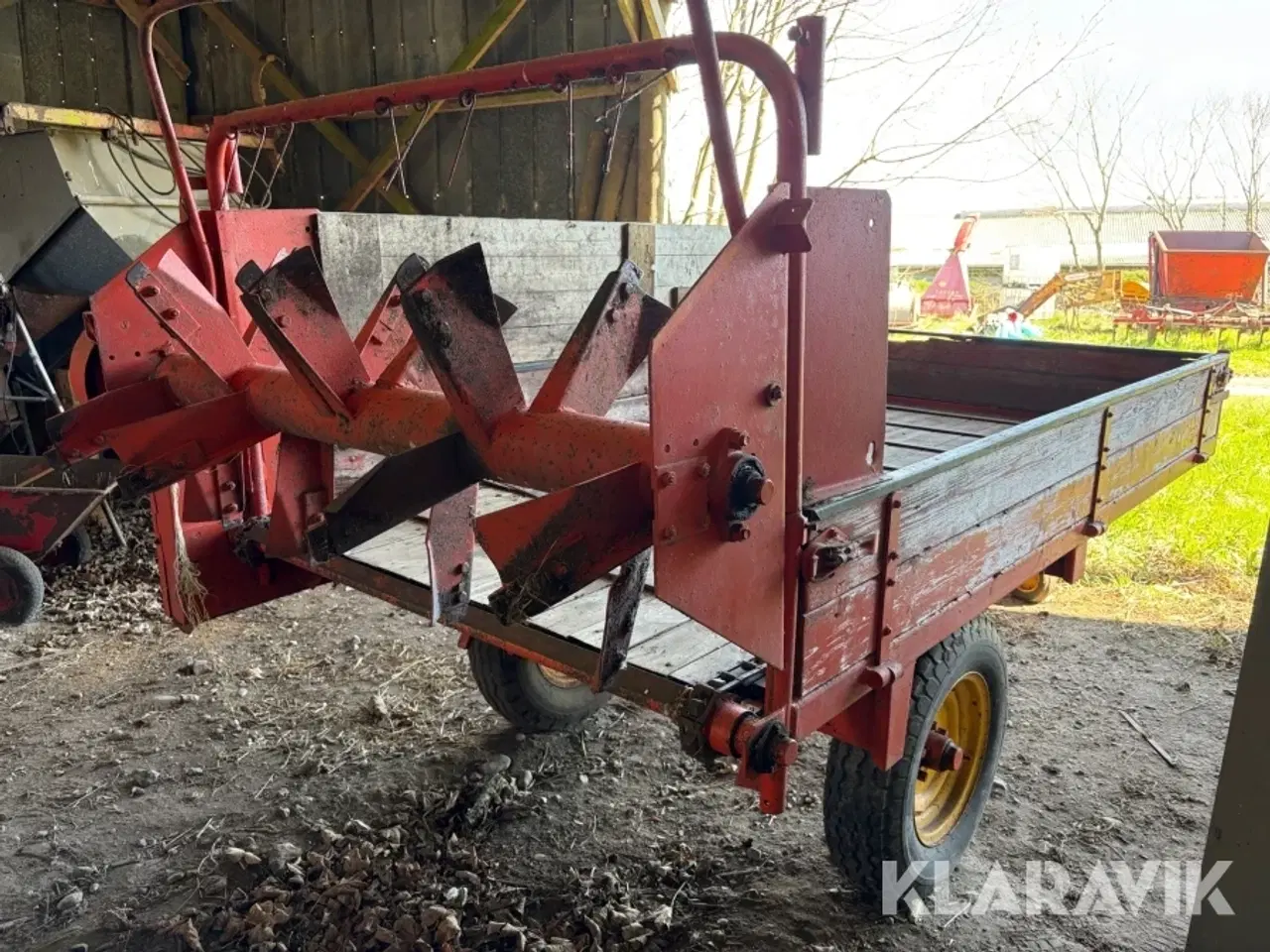 Billede 3 - Aflæsservogn Roland Med møgspreder, aflæsser og sideaflæsser