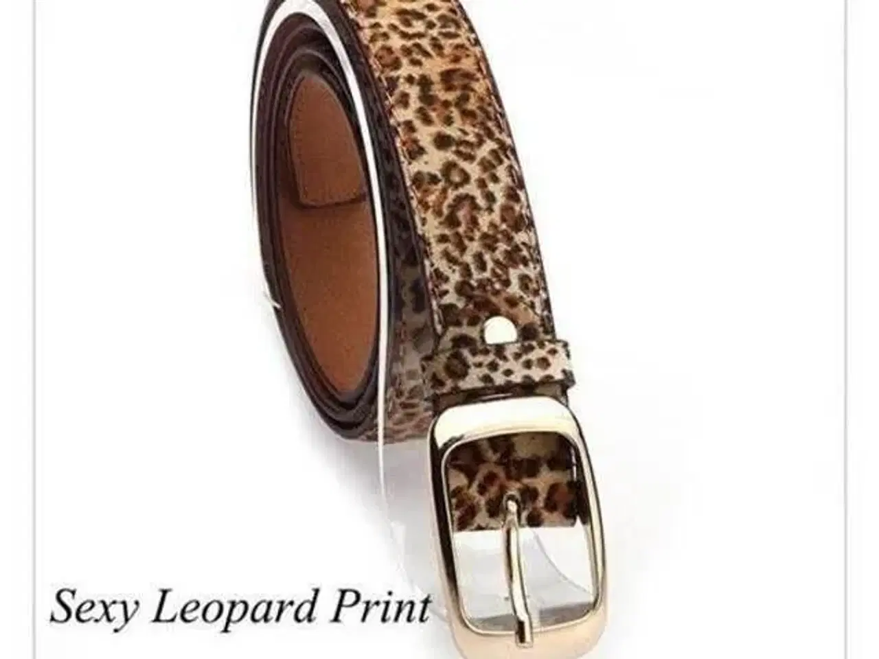 Billede 2 - Leopard bælte med leopard mønster
