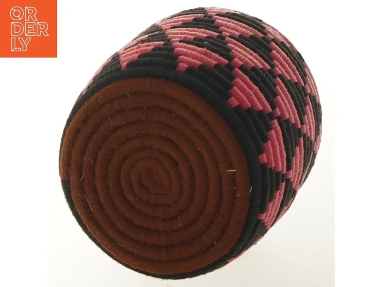 Billede 2 - Flettet kurv med låg (str. Ø 12x20 cm)