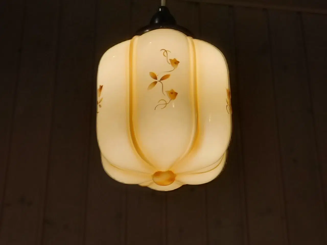 Billede 8 - Vintage/Retro loftlampe med glasskærm og bakelit.