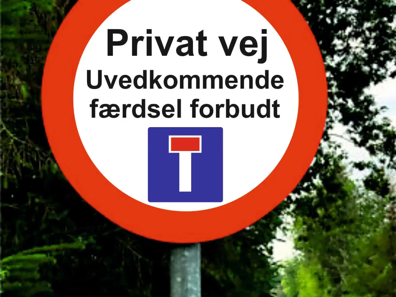 Billede 2 - Skilte: Privat vej-Al uvedkommende færdsel forbudt
