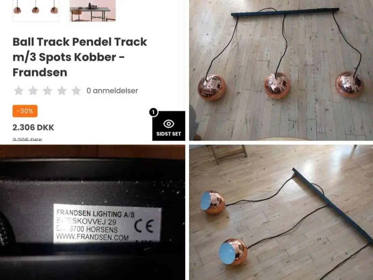 Billede 1 - Frandsen kobberlampe 