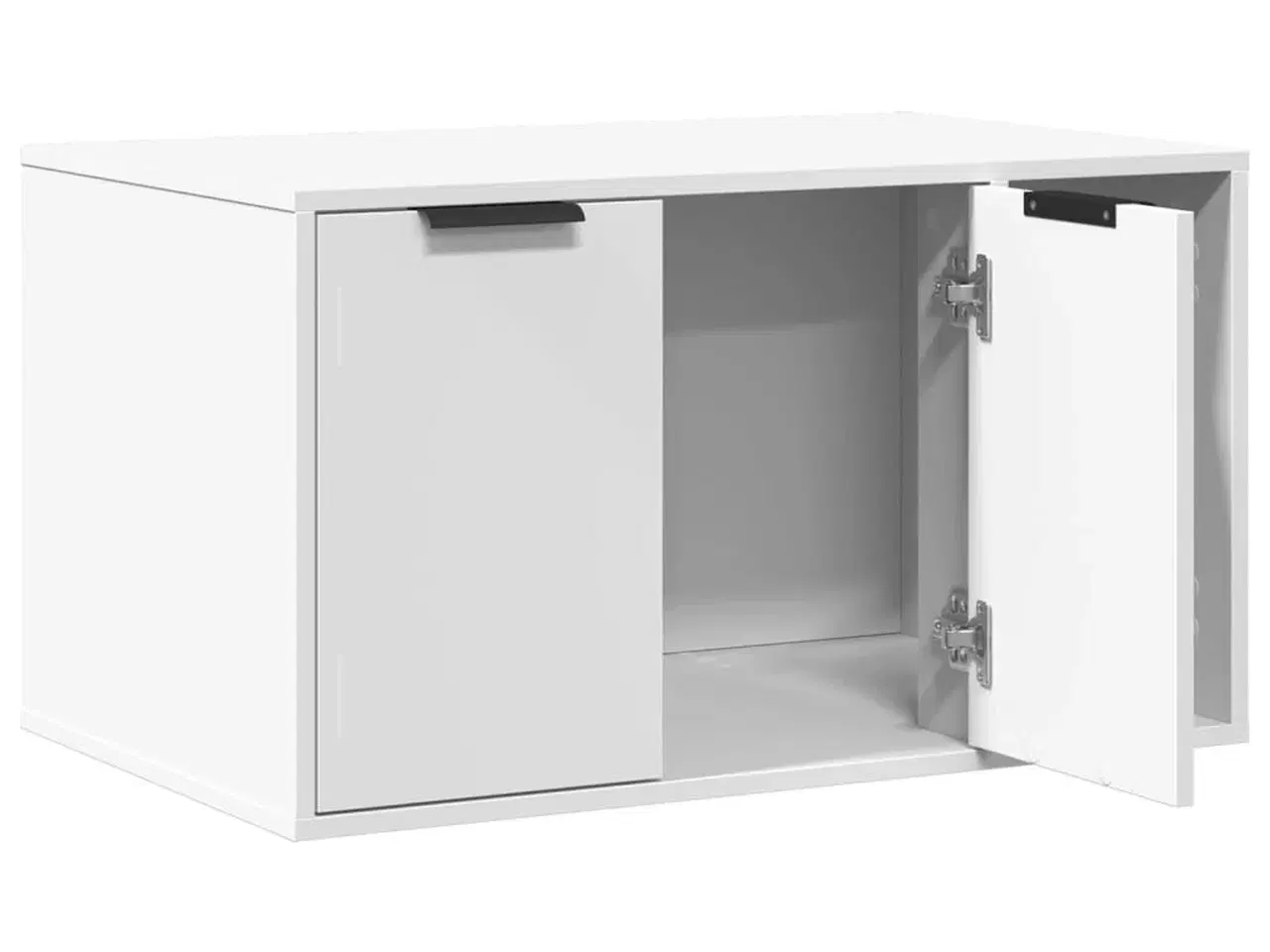 Billede 4 - Toiletskjuler til kattebakke 80x50x45 cm konstrueret træ hvid