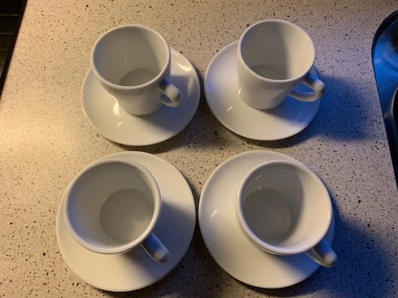 Billede 6 - 4 stk mocca-/kaffekopper m/underkopper/æggebægre