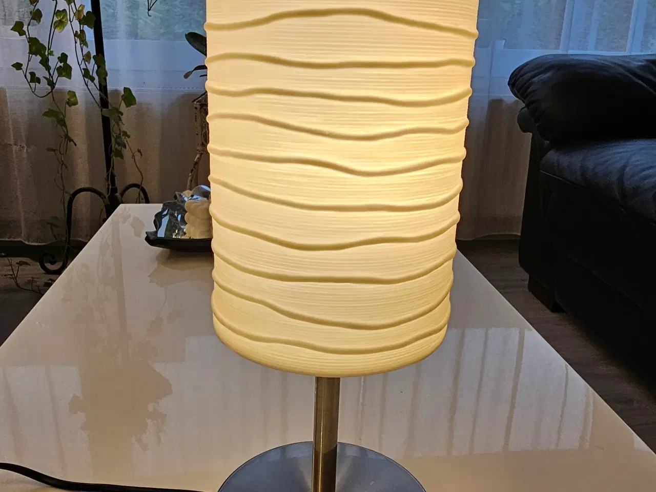 Billede 4 - Bordlampe i stål og glas