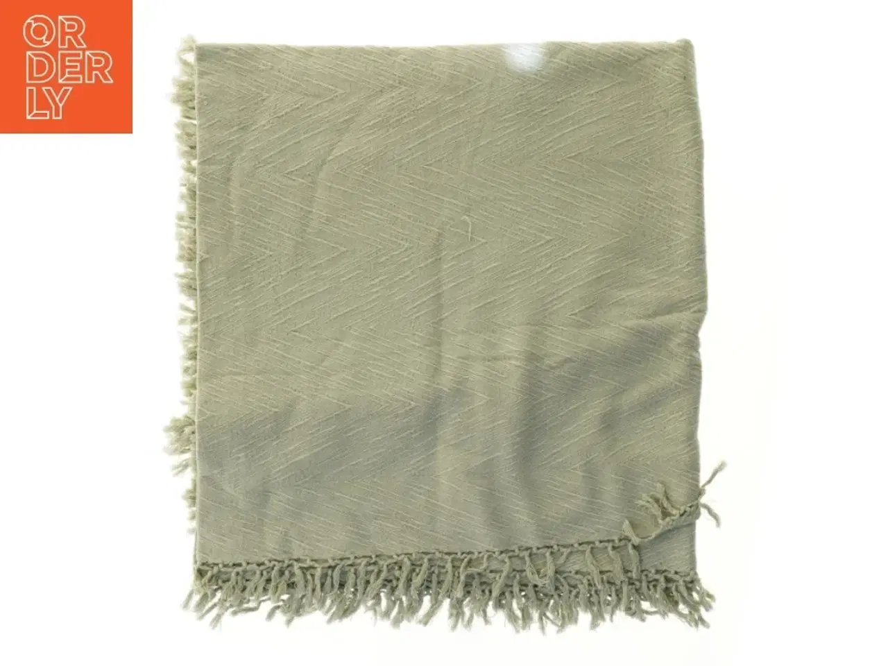 Billede 1 - Grønt tæppe med frynser (str. 230x125 cm)