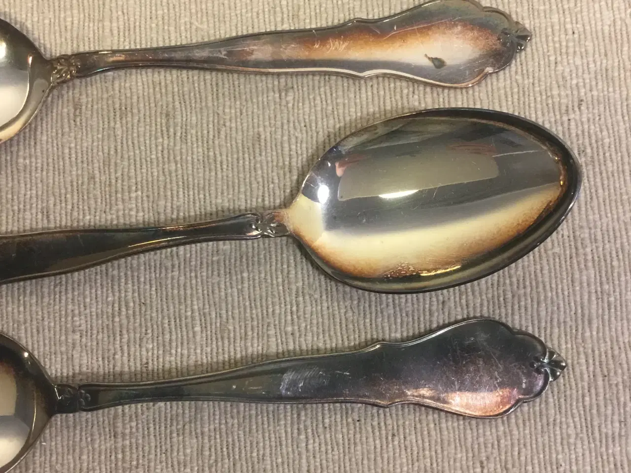 Billede 2 - 6 Vintage sølvplet Middagsskeer 