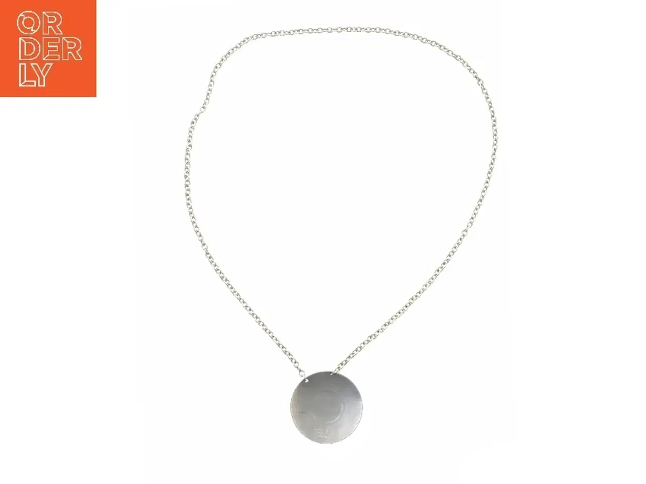 Billede 4 - Sølvhalskæde med rundt vedhæng fra John Friese (str. 68 cm)