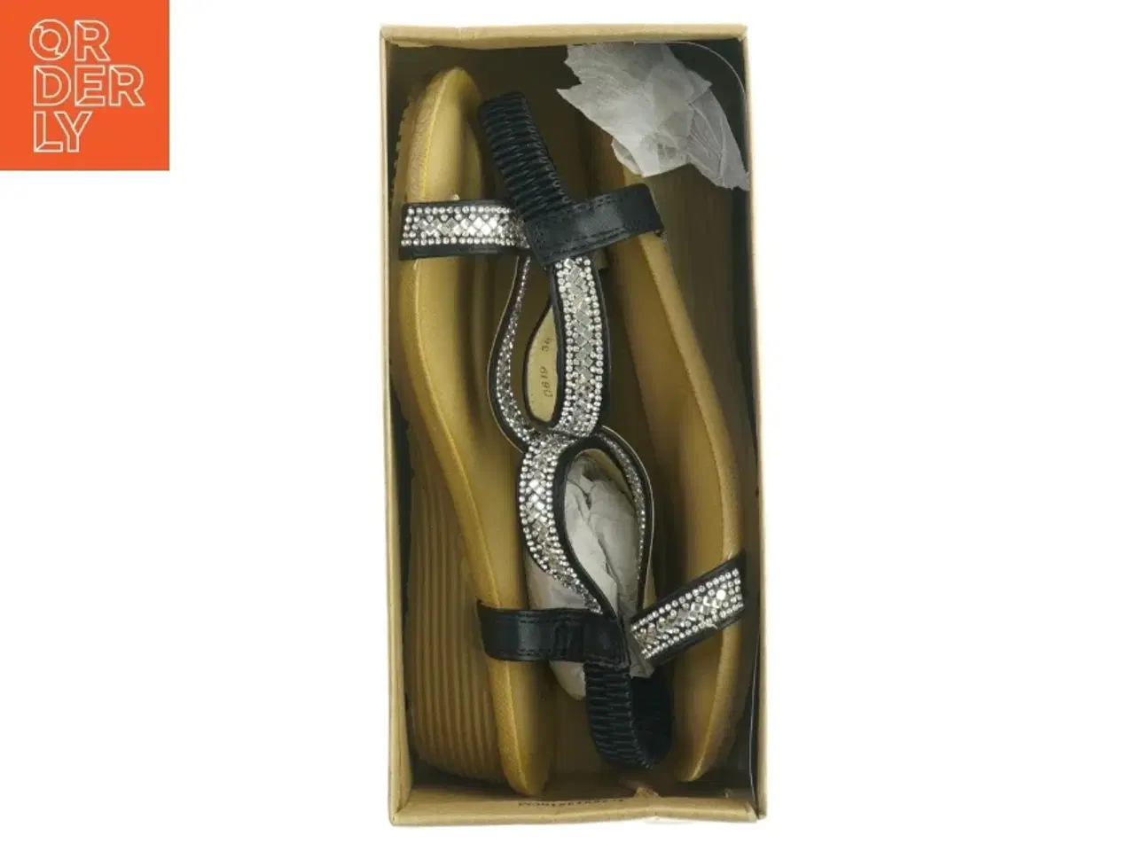 Billede 4 - Damesandaler med rhinsten fra Encor (str. 38)