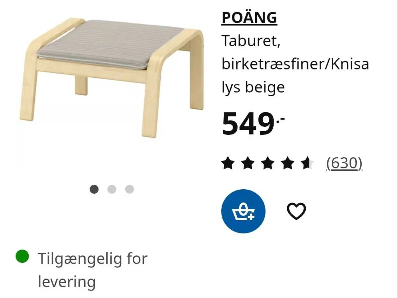 Billede 2 - Fodskammel grå