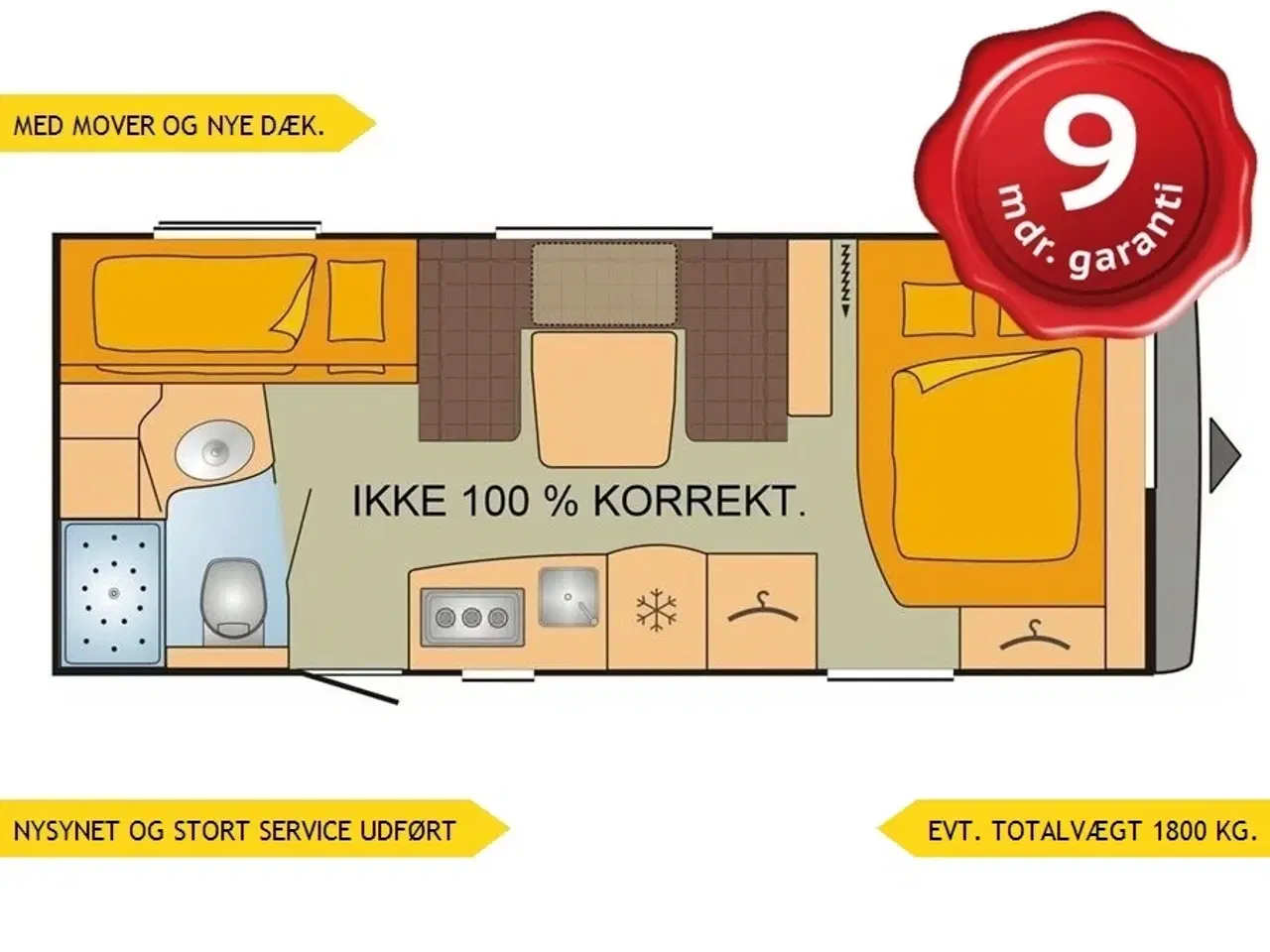 Billede 1 - 2017 - Bürstner Averso Top 560 TK   1 Ejers velholt køjevogn.
