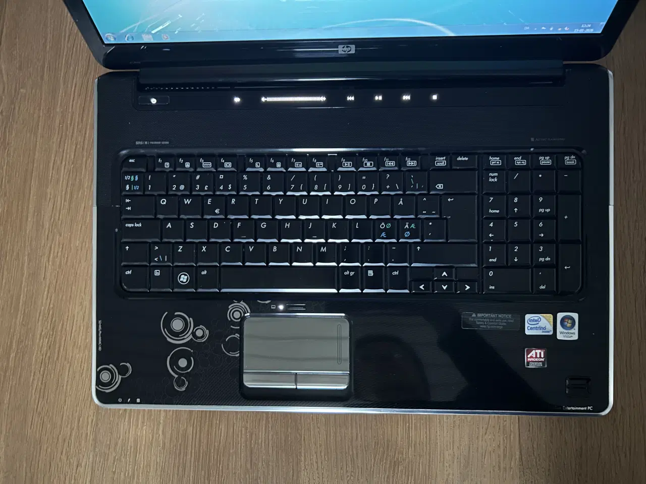 Billede 2 - HP Pavillon dv7. DVD/CD drev.  HP Webcam.