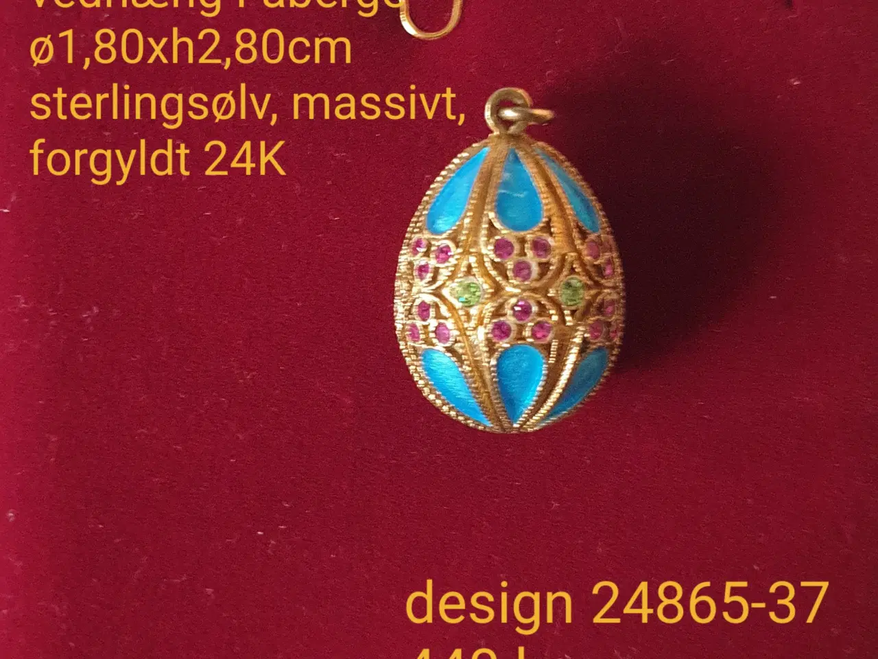 Billede 8 - Vedhæng i sterlingsølv 925 i Fabergé stil