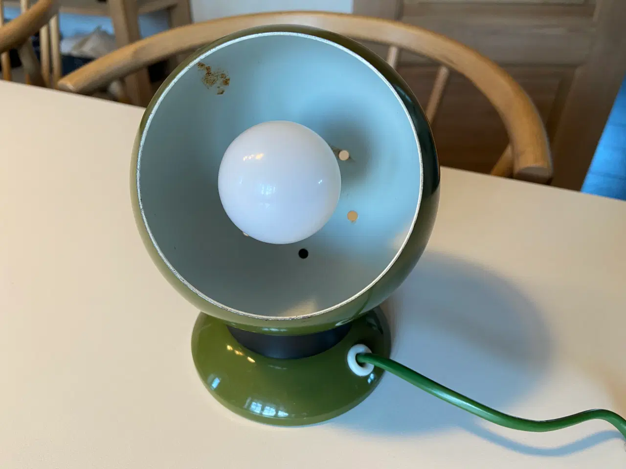 Billede 1 - Flot grøn vintage væglampe