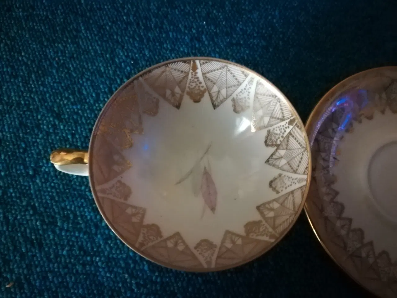 Billede 3 - Porcelæn morgenkuvert dekoreret