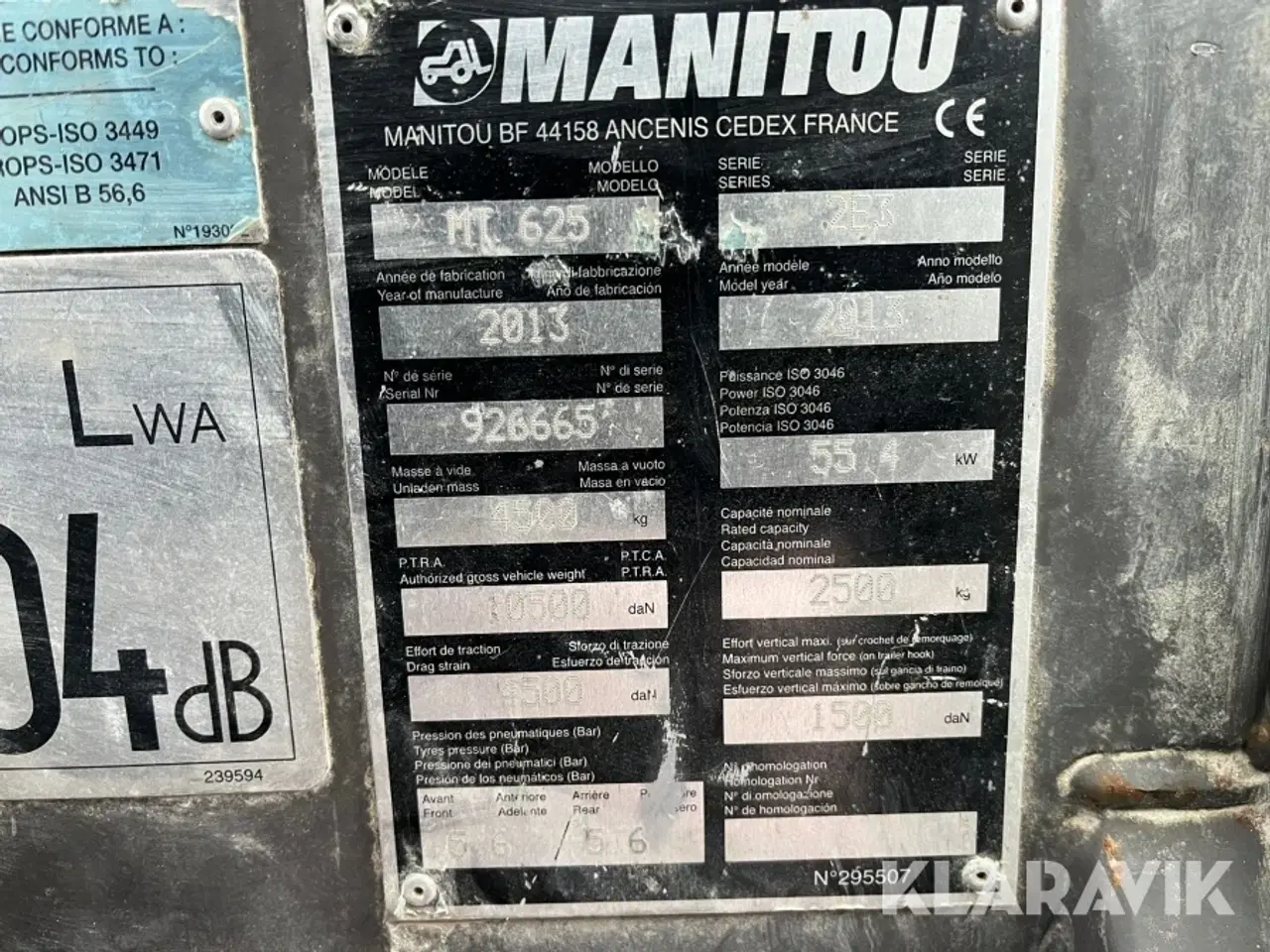 Billede 7 - Teleskoplæsser Manitou MT625 2E3