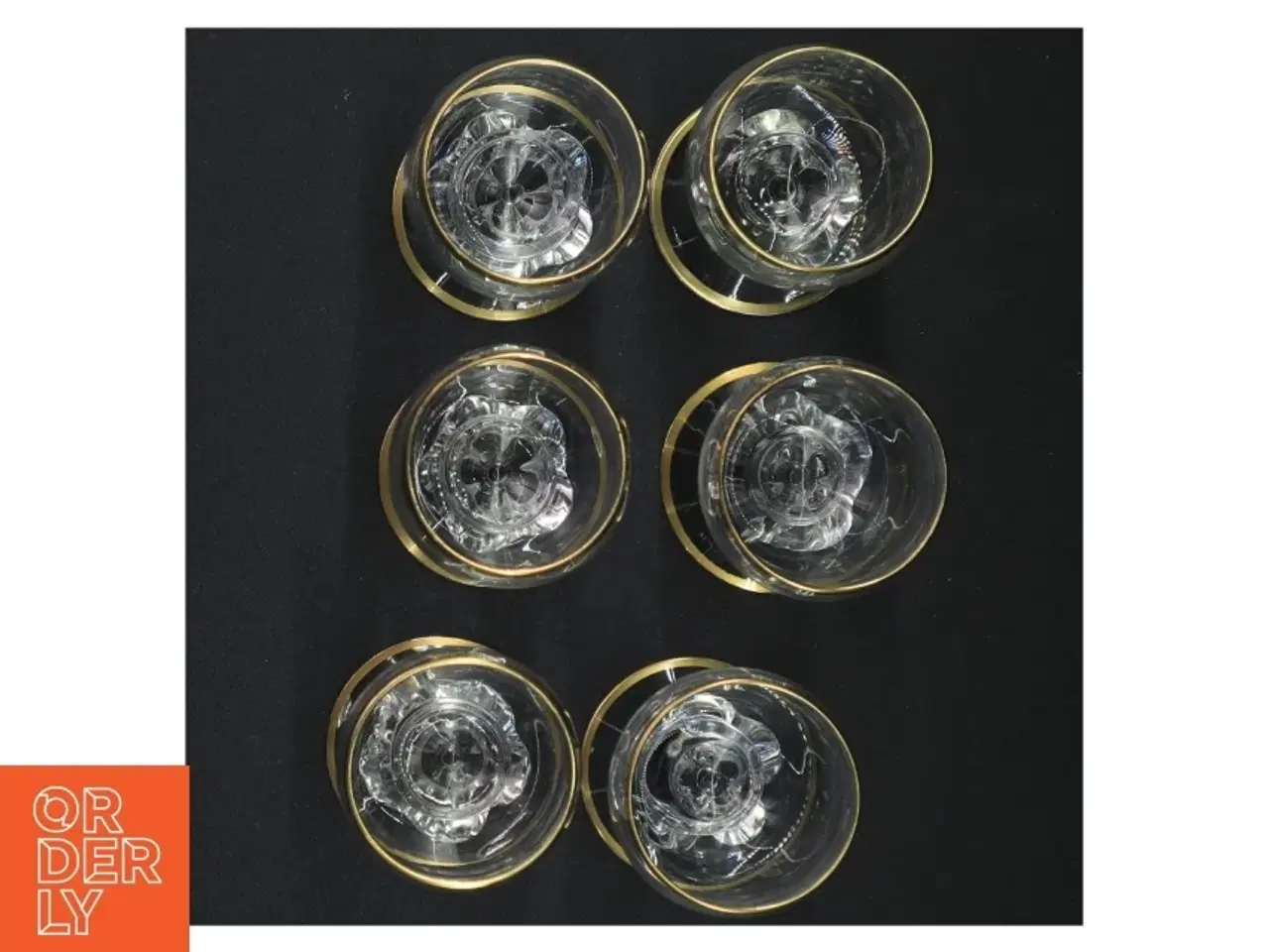 Billede 4 - Gisselfeld portvinsglas med guldkant fra Holmegaard (str. 9,5 x 5 cm)