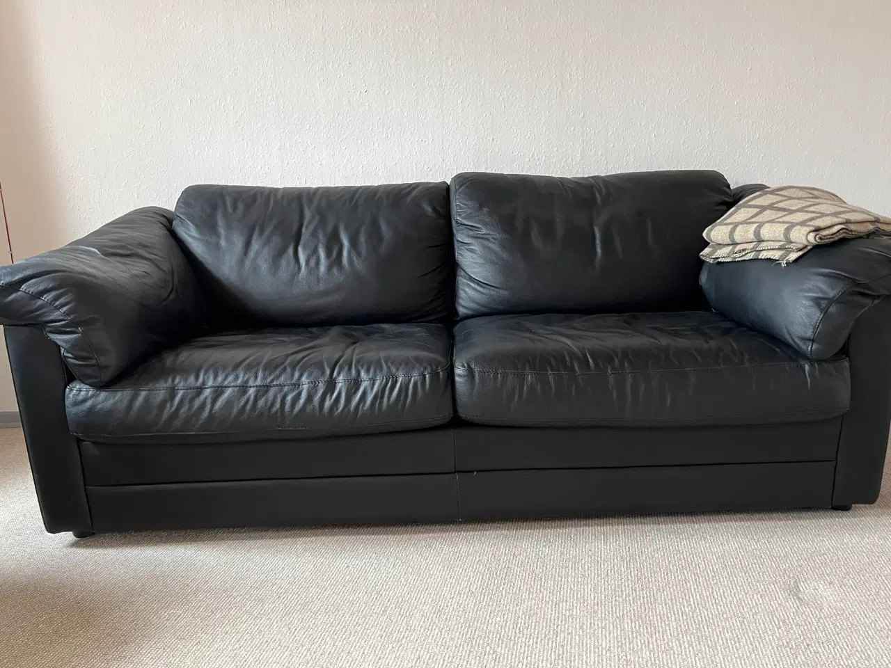 Billede 1 - Lædersofa som ny