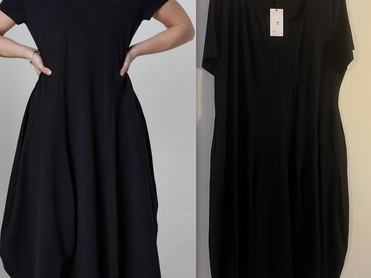 Billede 1 - Rigtig flot sort kjole i jersey fra Linea G