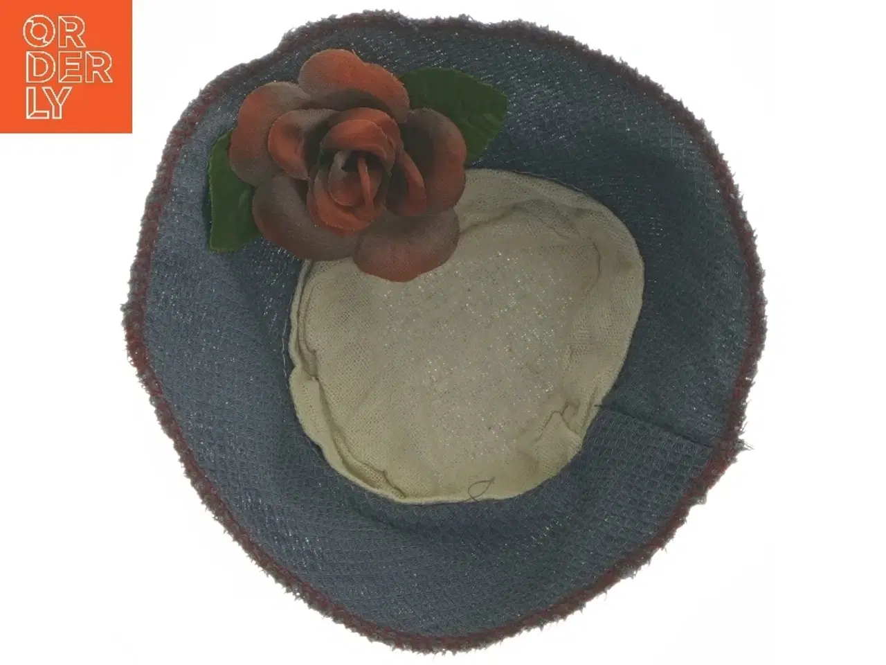 Billede 2 - Dekorativ hat med blomster (str. Ø 17 cm)