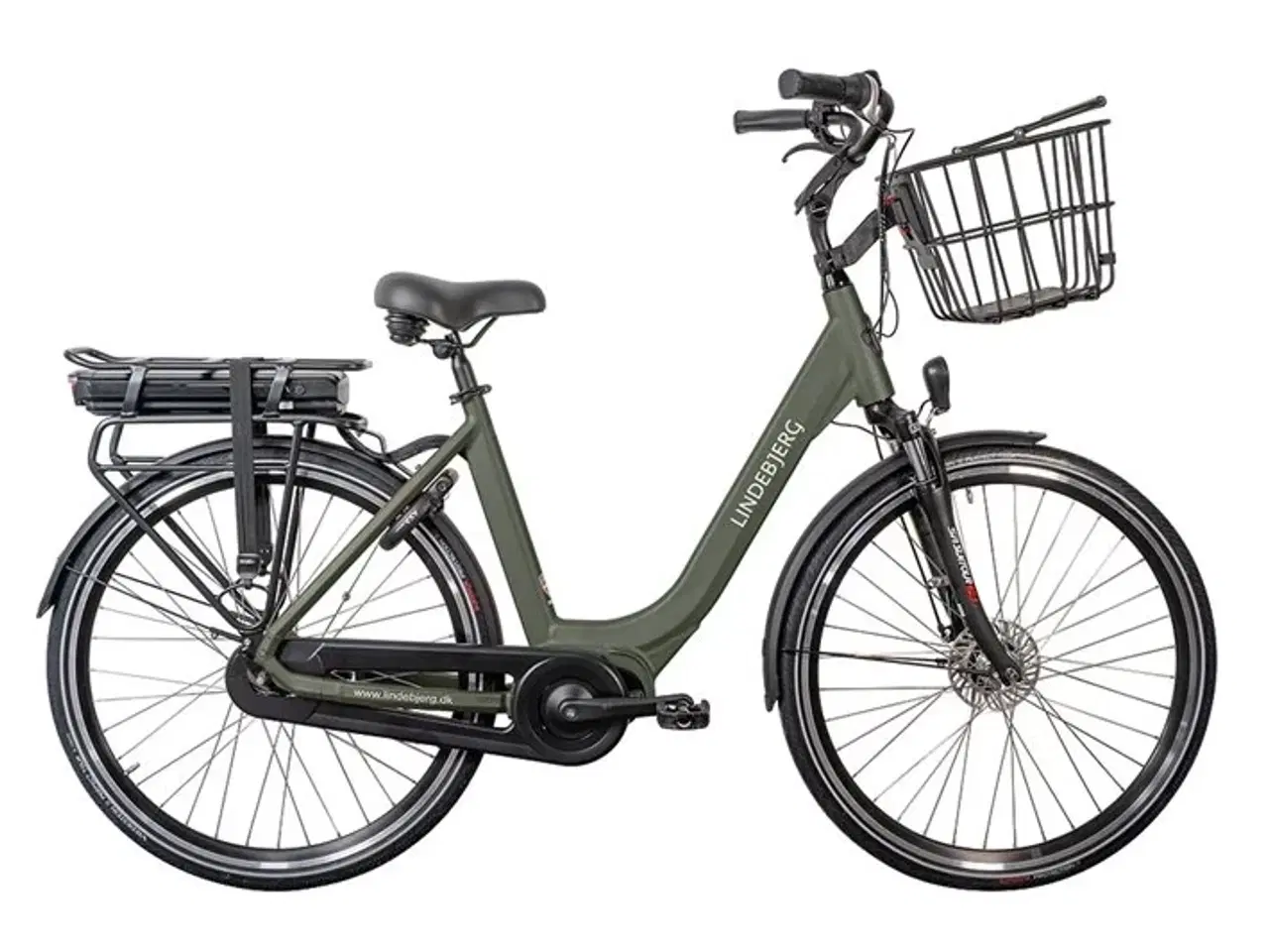 Billede 1 - Lindebjerg 28'' Elcykel Shopper Deluxe - Mat Grøn