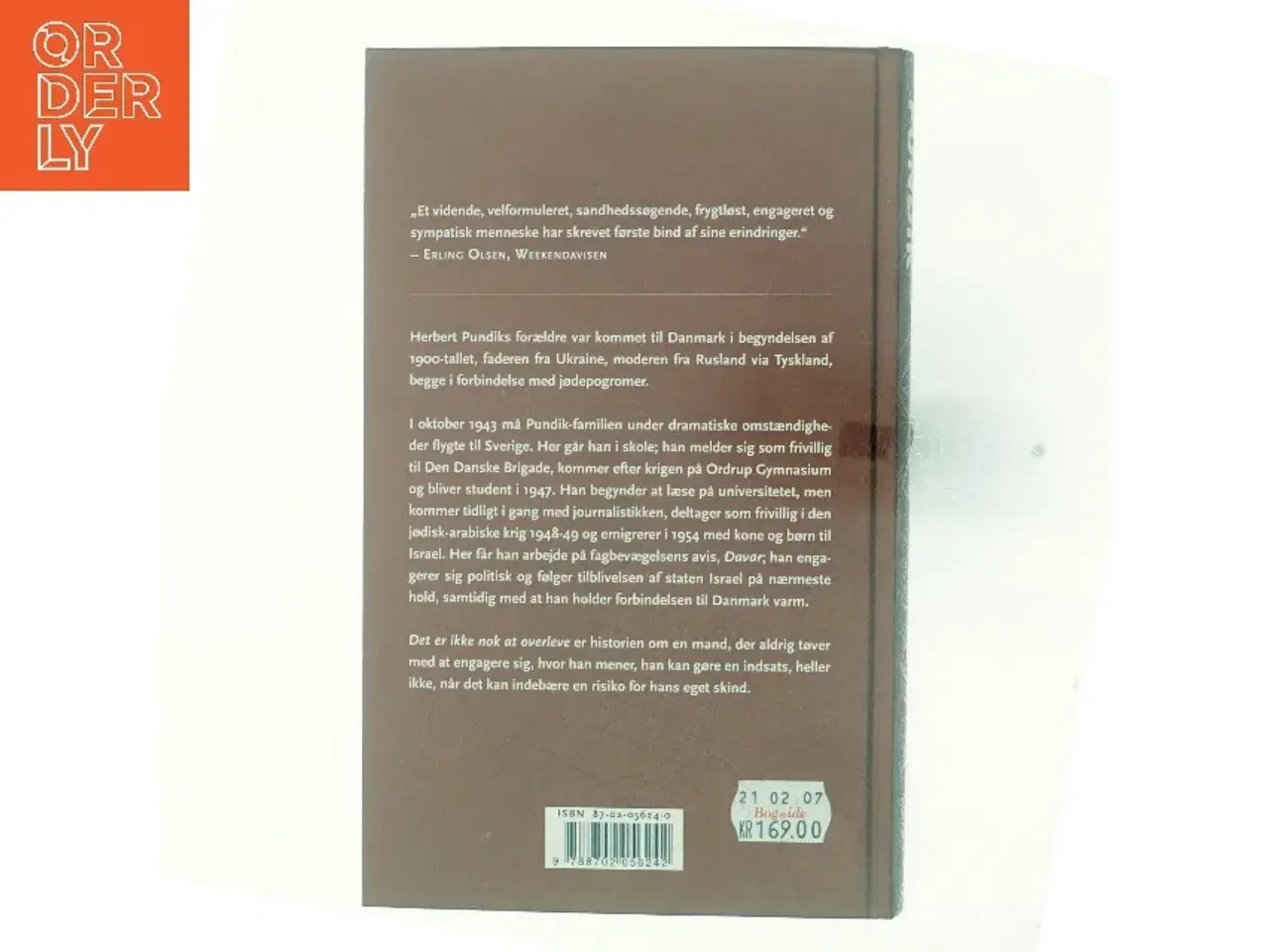 Billede 3 - Det er ikke nok at overleve : erindringer af Herbert Pundik (Bog)
